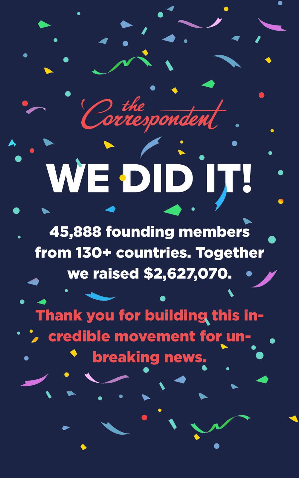 A new world record for the number of backers in a journalism crowdfunding campaign!