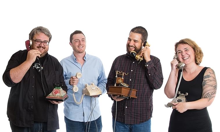 various people on phones