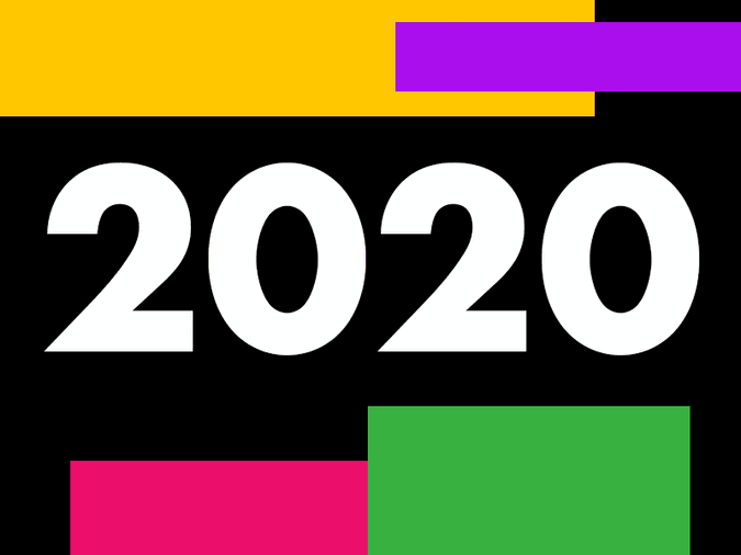 2020 with art block background