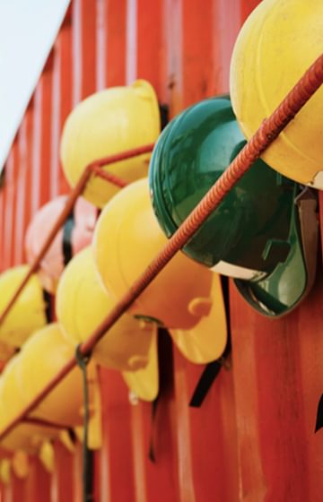 Yellow & Green Construction Hard Hats - net2phone Canada - Business VoIP Phone System