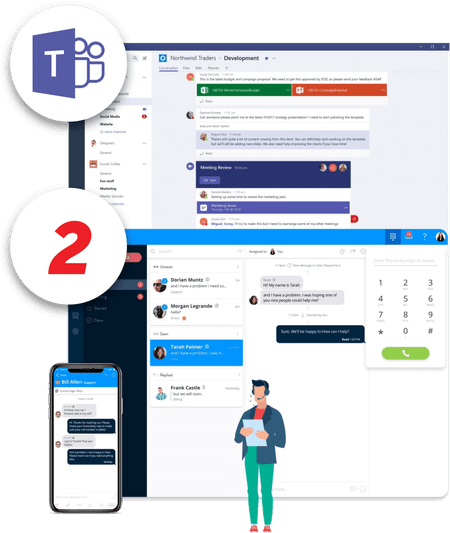 Screenshot of Microsoft Teams net2phone Canada integration - Business VoIP Phone System