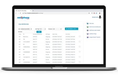 net2phone Canada insights analytics platform call recordings - net2phone Canada - Business VoIP Phone System