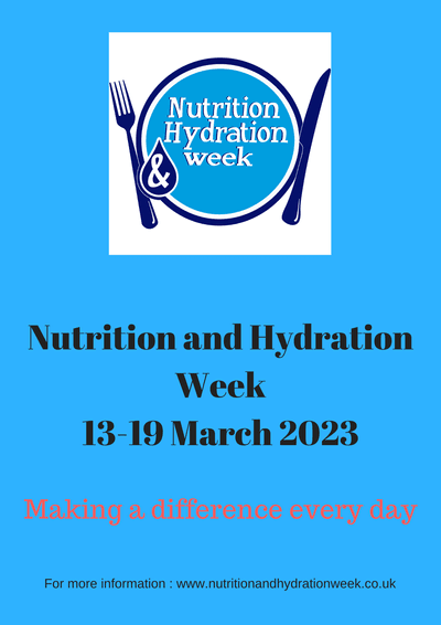 Nutrition and hydration week 2023 poster