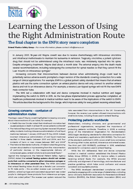 Learning the lesson of using the right administration route