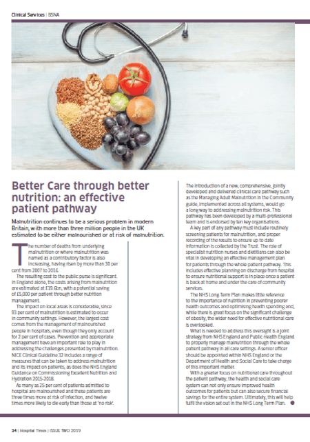 Better care through better nutrition: an effective patient pathway