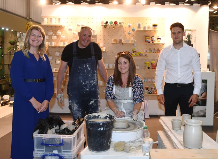 Gemma Rio, Head of Destination Management with celebrity potter Keith Brymer Jones and Clarion Events