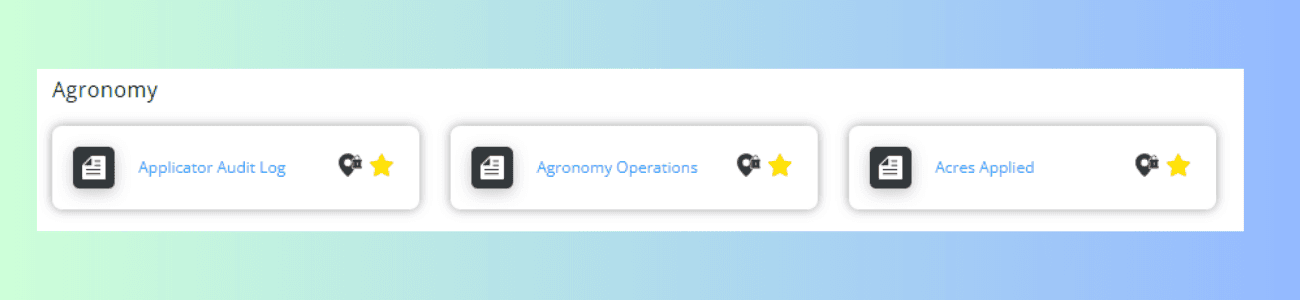 Agronomy spring dashboards