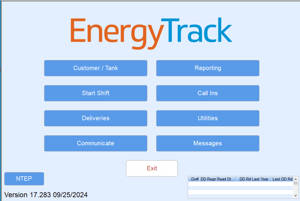 EnergyTrack redesigned Home Page