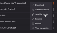 Send for signing