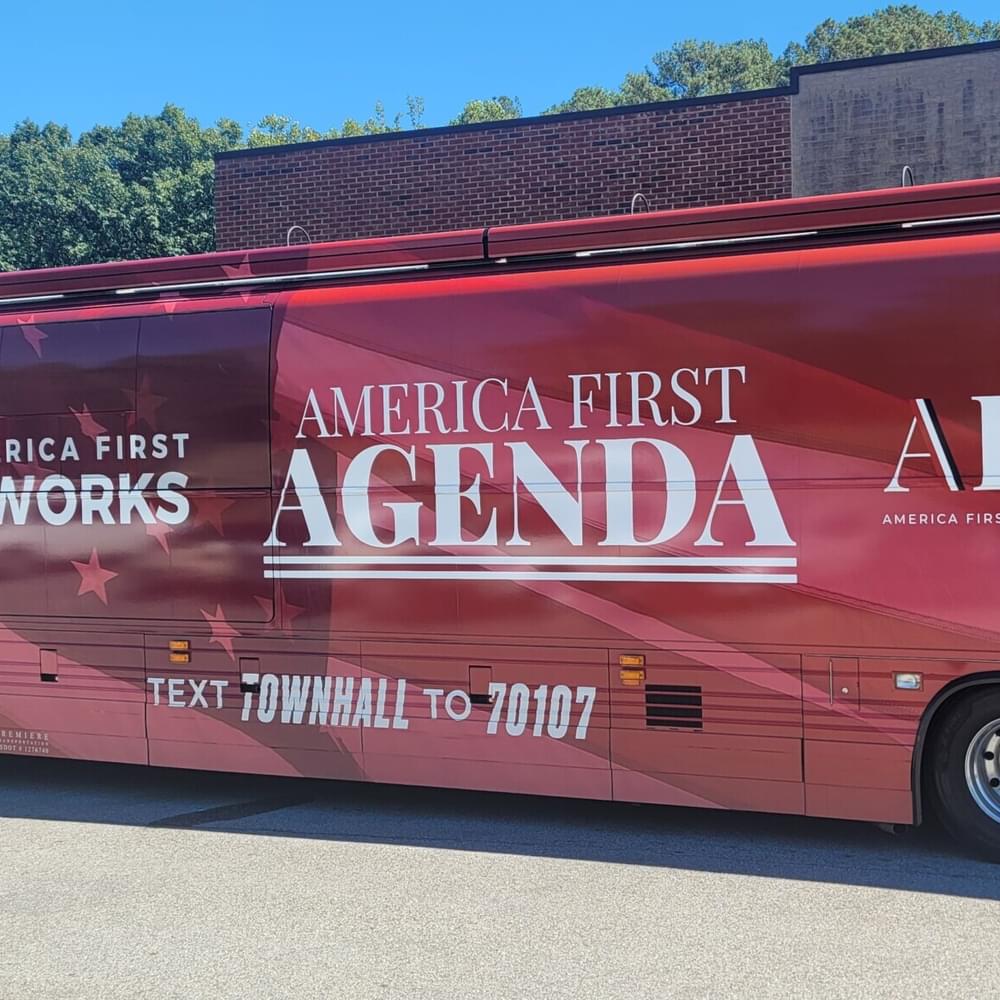 America First Agenda Bus Tour. Photo: Erica Thomas.