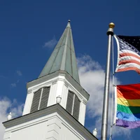 Church USA, LGBTQ flags