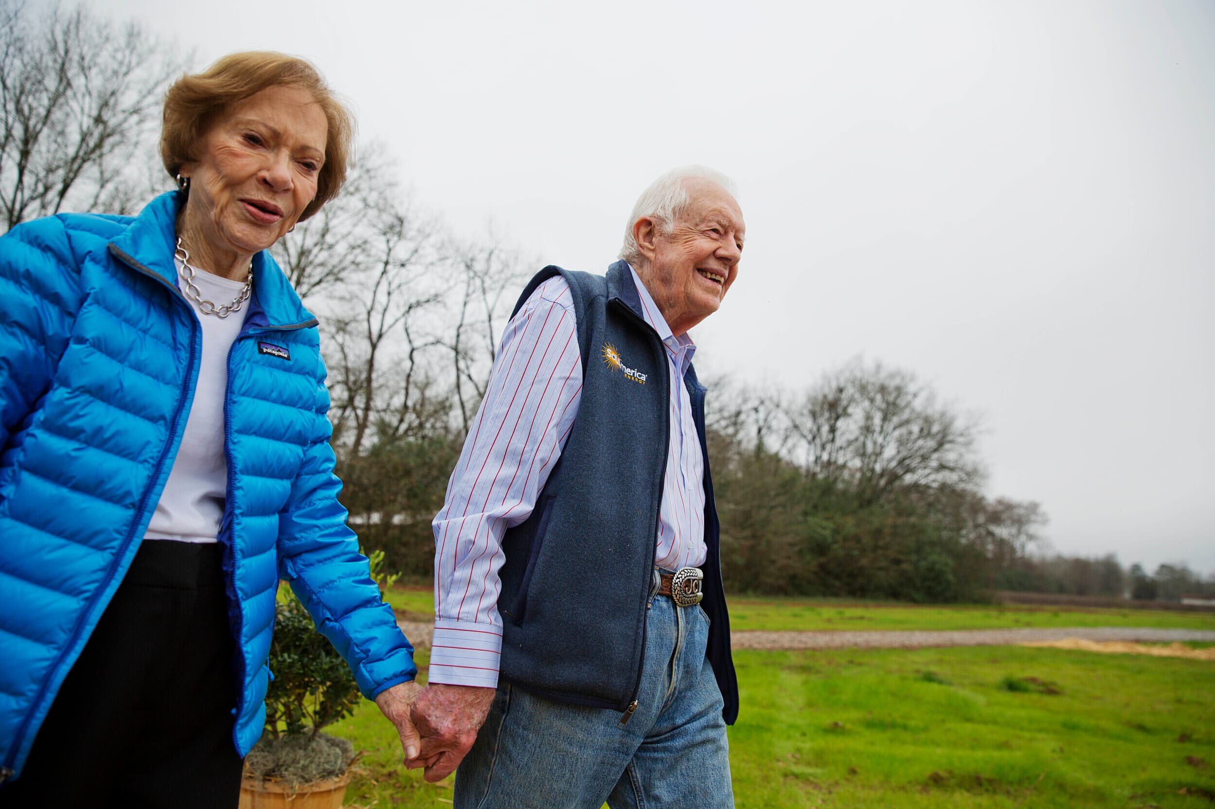 Former President Jimmy Carter, right, and his wife Rosalynn