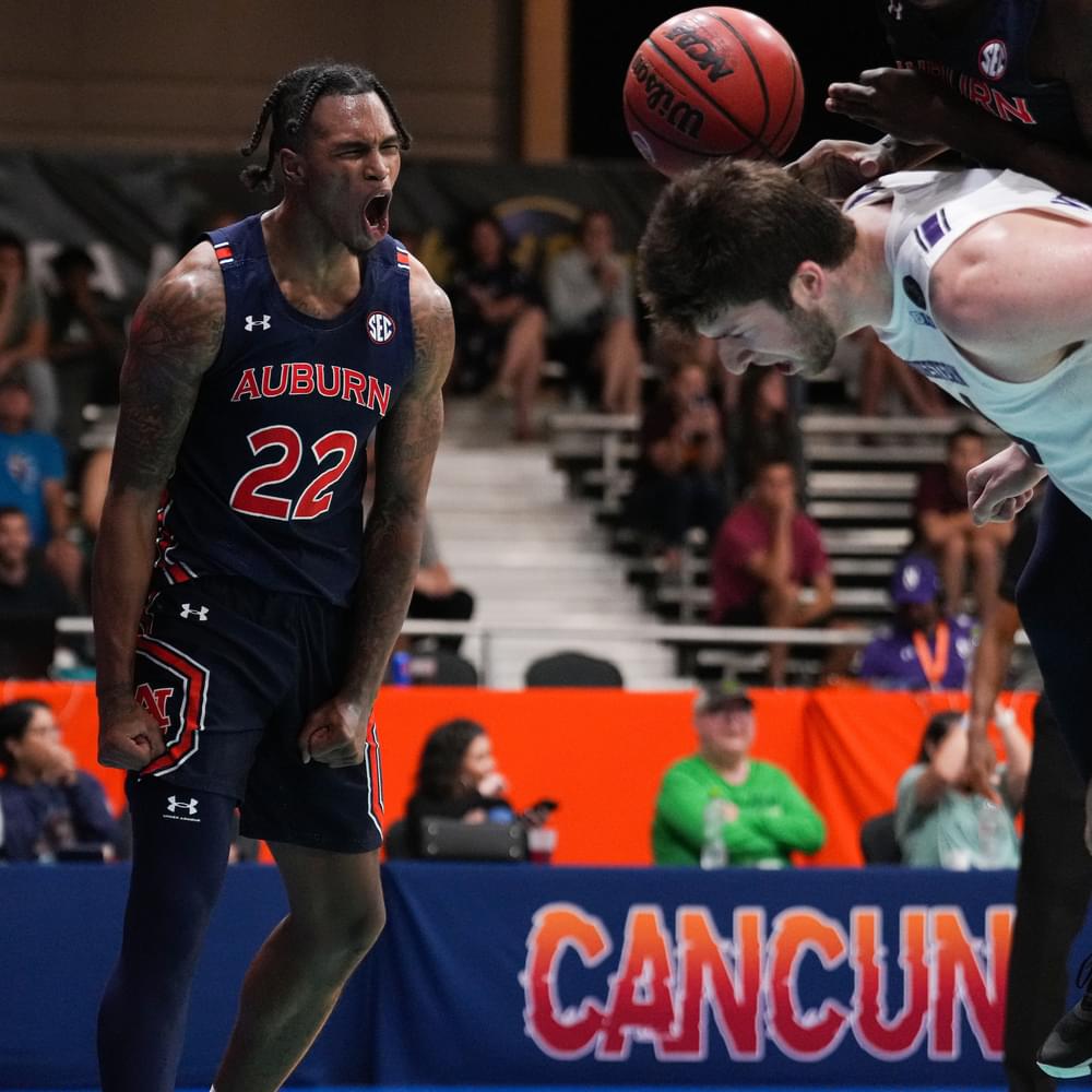 Allen Flanigan (22) during the Championship Game of the Cancun Challenge between the Nothwestern Wildcats and the #13 Auburn Tigers at the Hard Rock Riviera Maya in Cancun, Mexico on Wednesday, Nov 23, 2022. Steven Leonard/Auburn Tigers Alabama News