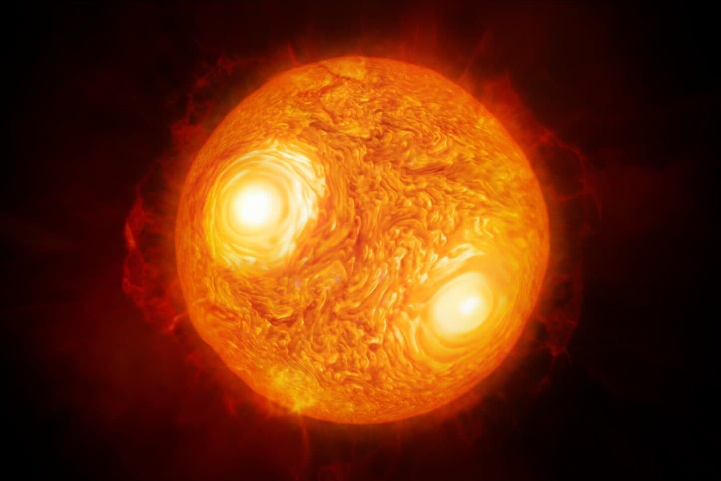 Artists impression of the red supergiant star Antares 1