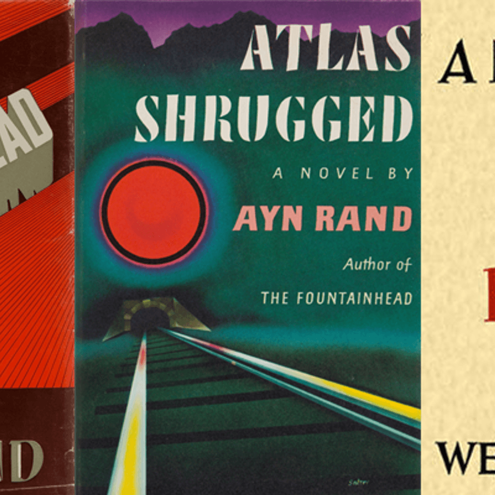 Ayn Rand books from Wikipedia