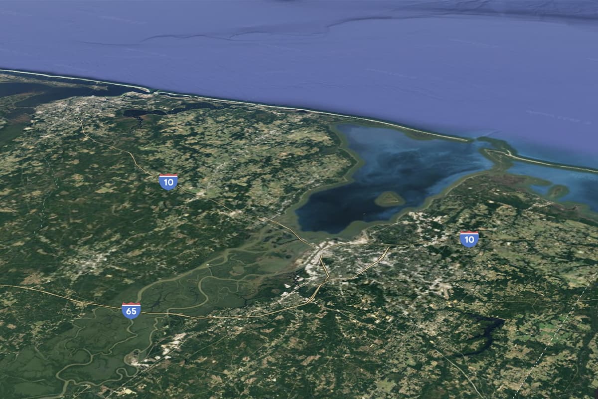Baldwin and Mobile Counties Google Earth