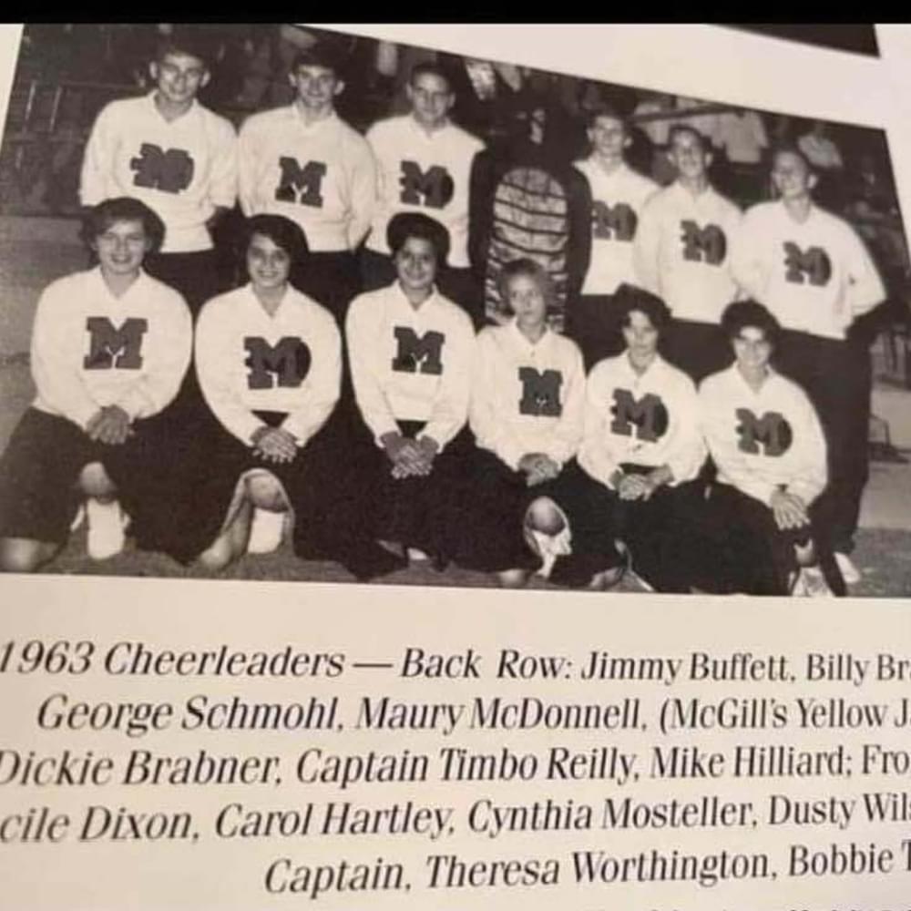 Jimmy Buffett on the 1963 McGill cheer squad Alabama News