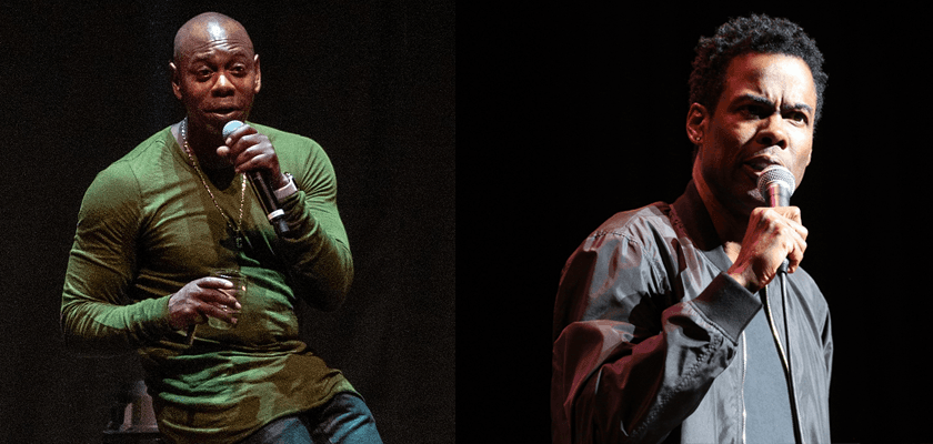 Dave Chappelle left and Chris Rock right Photos from Wikipedia