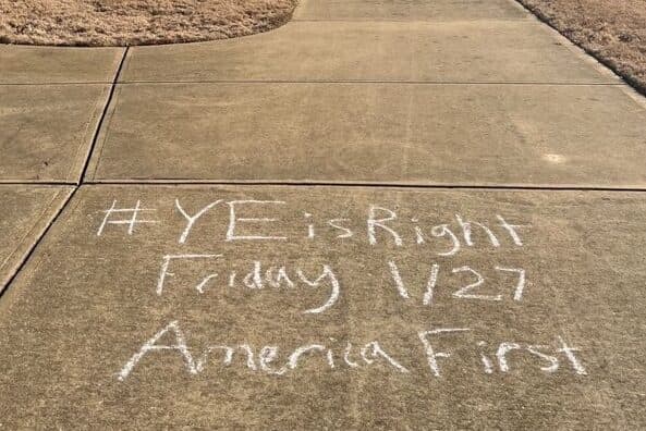 Ye is right chalk message