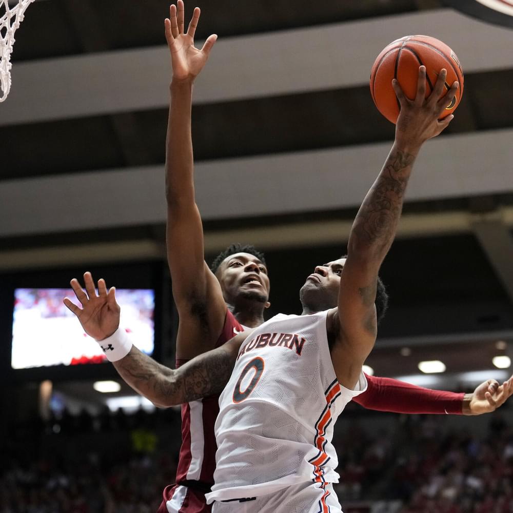 K.D. Johnson (0) during the game between the Alabama Crimson Tide and the Auburn Tigers at Coleman Coliseum in Tuscaloosa, AL on Wednesday, Mar 1, 2023. Steven Leonard/Auburn Tigers Alabama News
