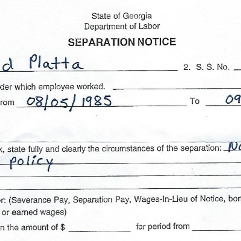 PLATTA separation notice Alabama News