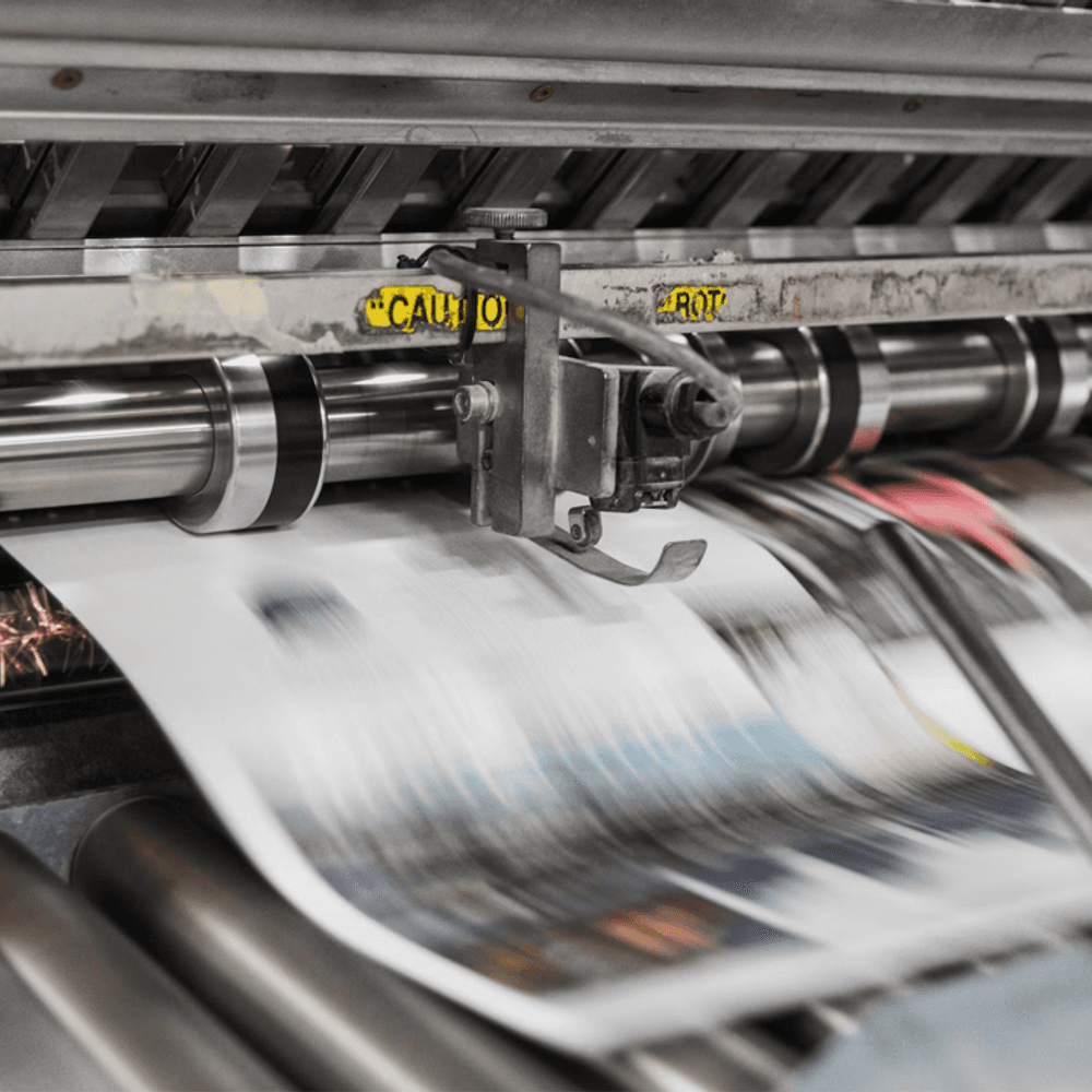 Newspaper printing press. Photo by Bank_Phrom. Alabama News