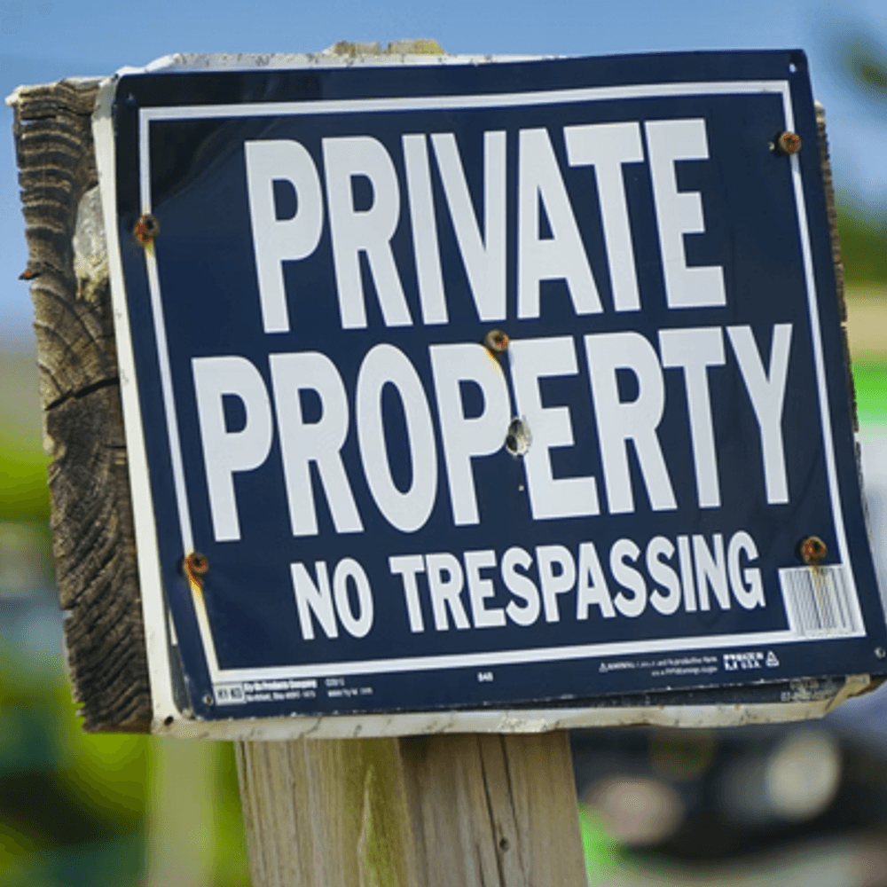 Private property. Photo from Gene Gallin