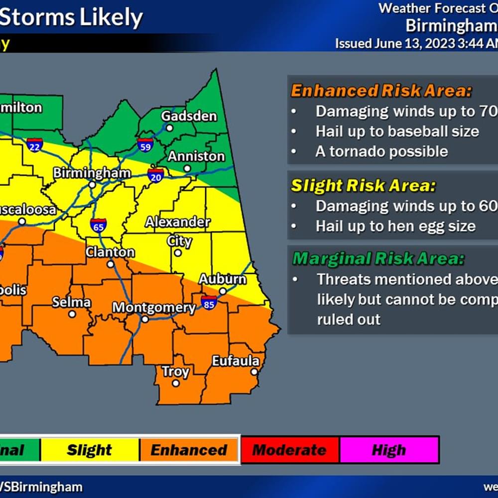 Severe Wednesday Alabama News