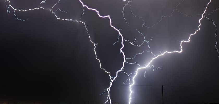 Storm lightning by David Moum