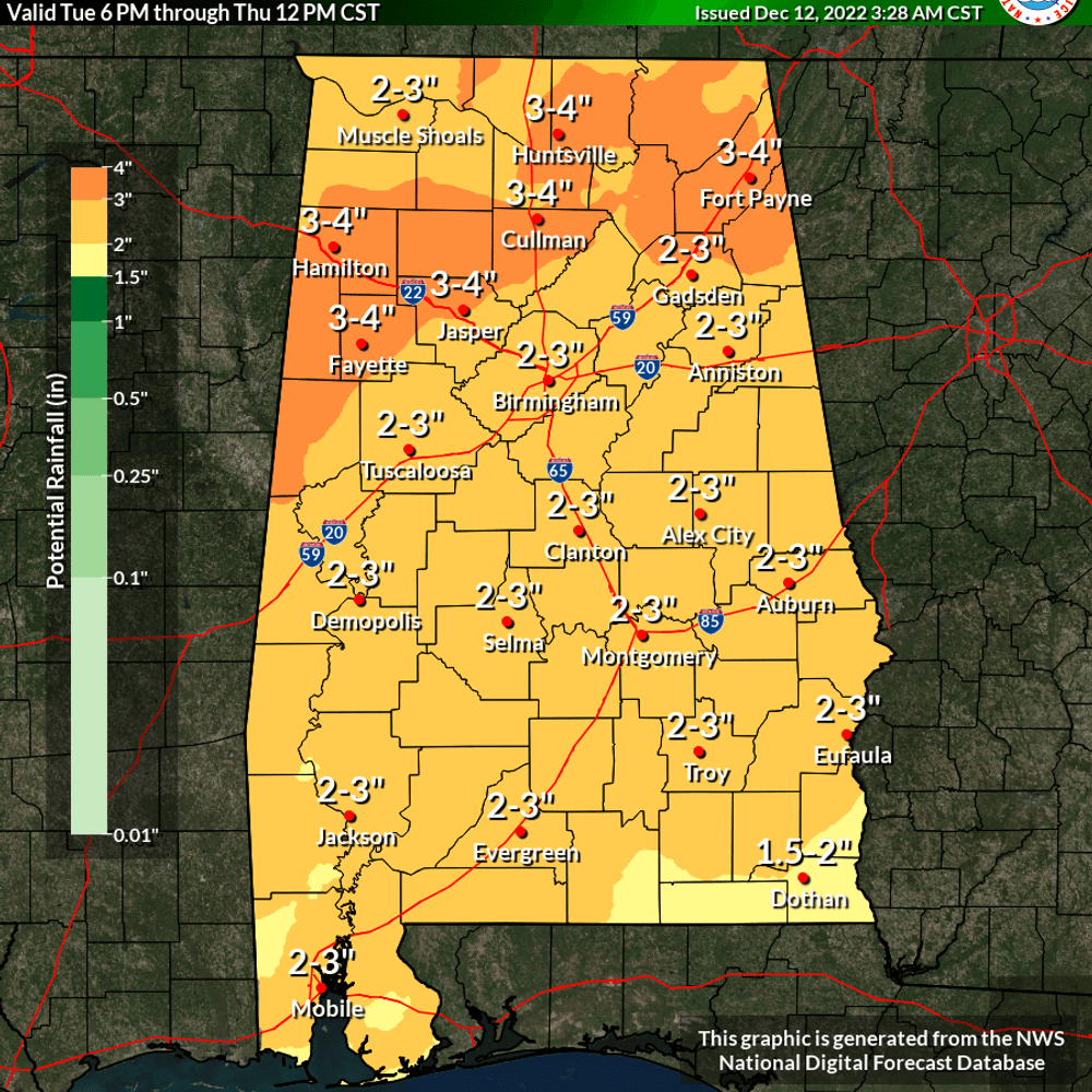 Storm Total QPF AL Alabama News