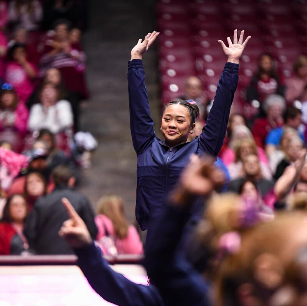 Sunisa Lee in meet between Auburn Gymnastics and Alabama Gymnastics. Alabama News