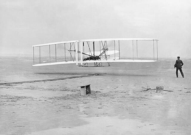 The Wright Brothers first powered flight HU98267