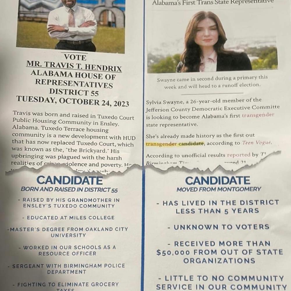 Travis Hendrix Transphobic Literature Alabama News