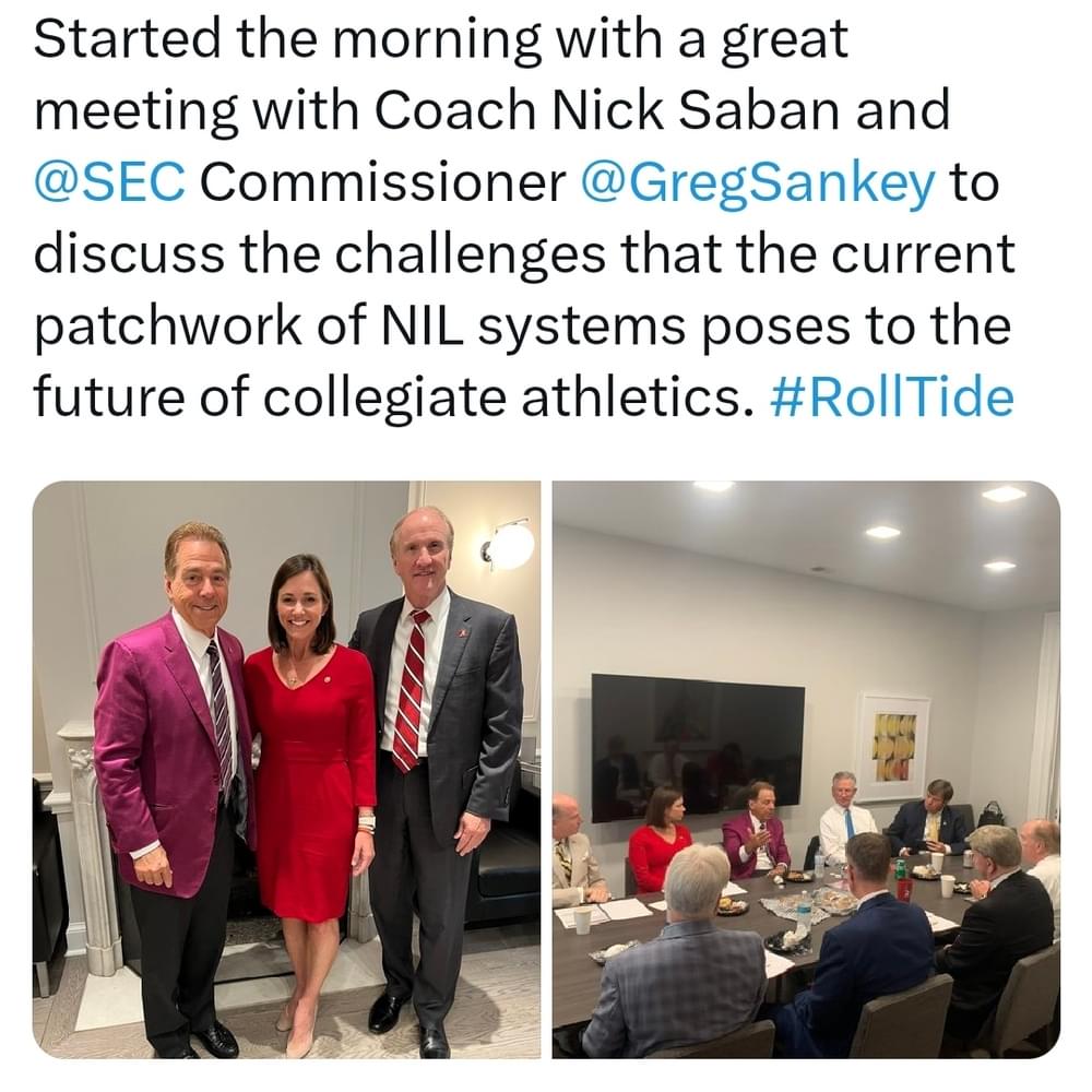 Twitter Sen Kate Britt with Saban Alabama News