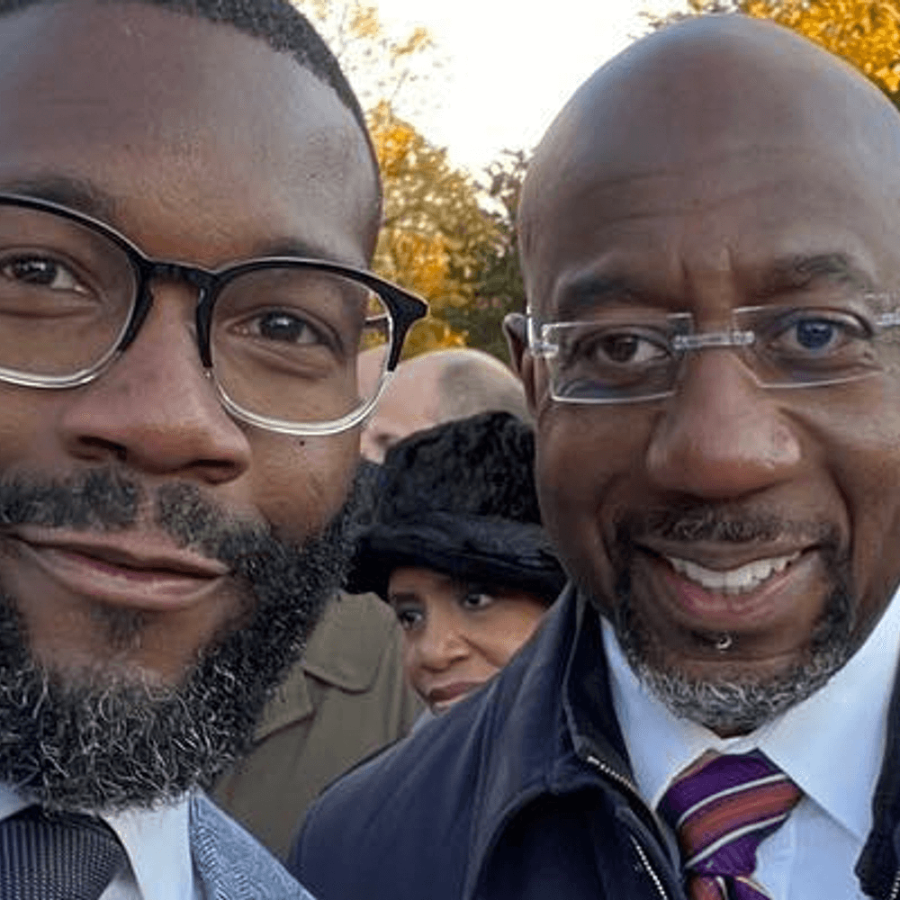 Woodfin left and Warnock right Photo from Morehouse College Facebook page Alabama News