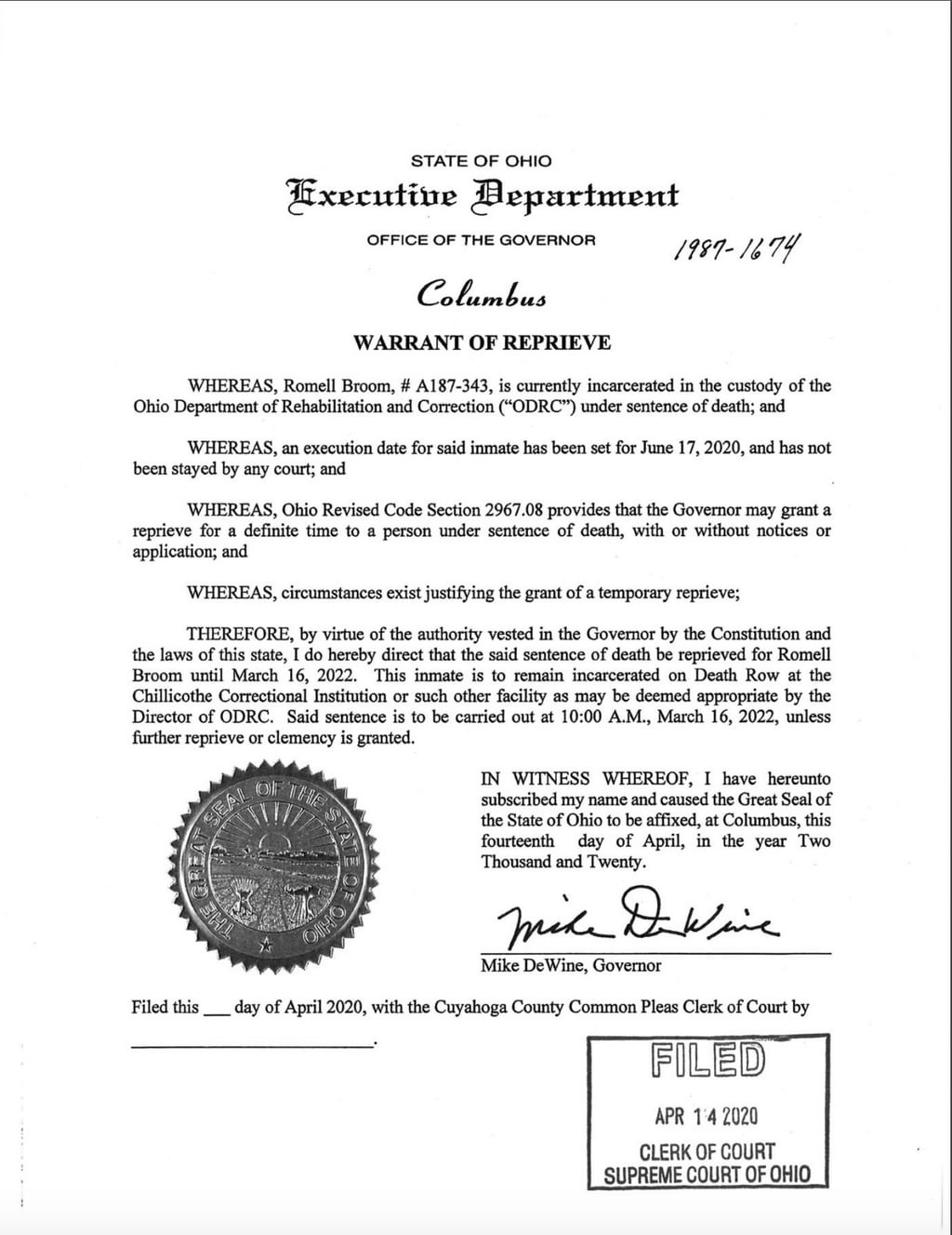 News Brief — Governor DeWine Puts Off Three More Ohio Executions, Citing Drug Unavailability