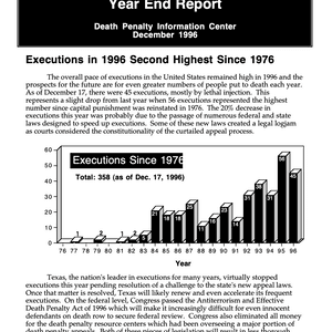 The Death Penalty in 1996: Year End Report