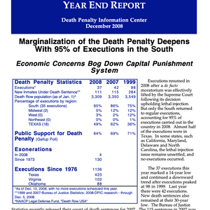The Death Penalty in 2008: Year End Report