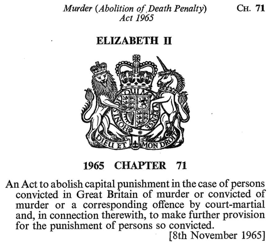 United Kingdom Marks 50th Anniversary of Death Penalty Abolition