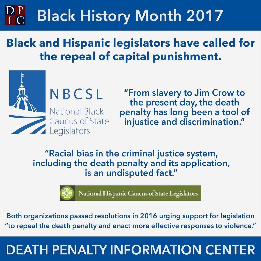 February 2, 2017: Black and Hispanic legislators have called for the repeal of capital punishment.