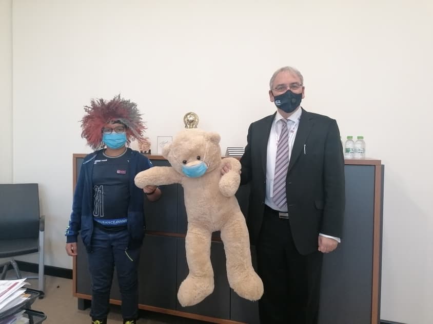 Matheesha Fernando meeting Mr Laidlaw