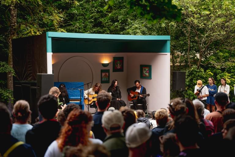 Lucy Dacus plays on the piano stage at End of the Road Festival 2022