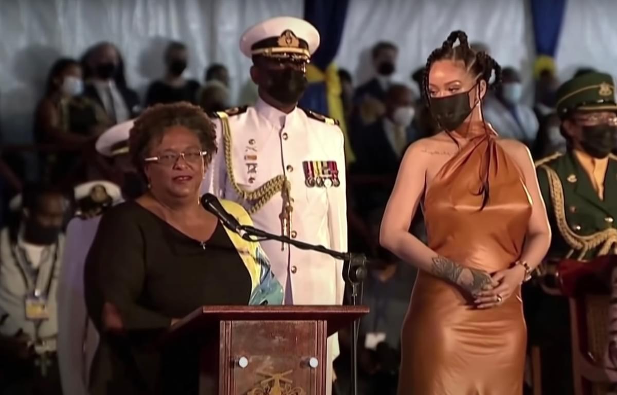 Rihanna barbados republic ceremony guardian youtube