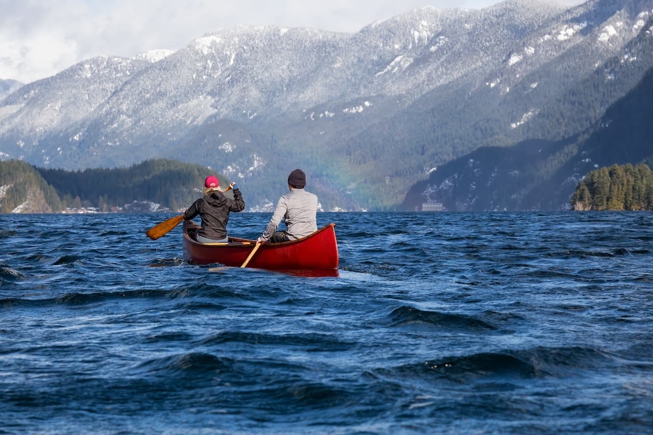 Canoe choppy water