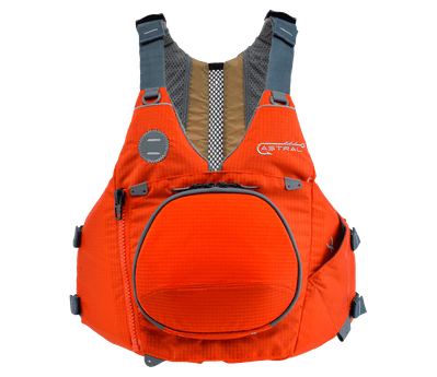 Kayak Fishing Vest Tether Leash Neverlost Gear NL150 Neon Orange
