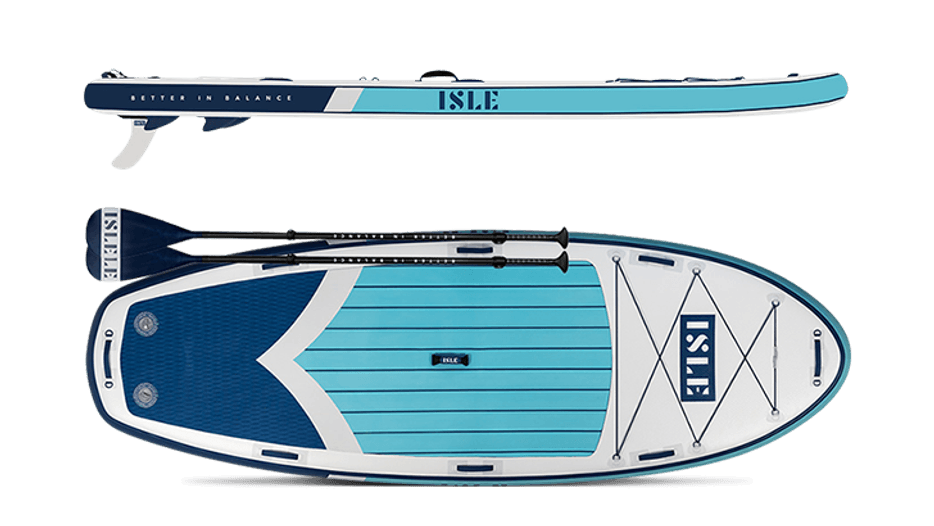 Isle surf & sup pioneer inflatable paddle board hot sale package