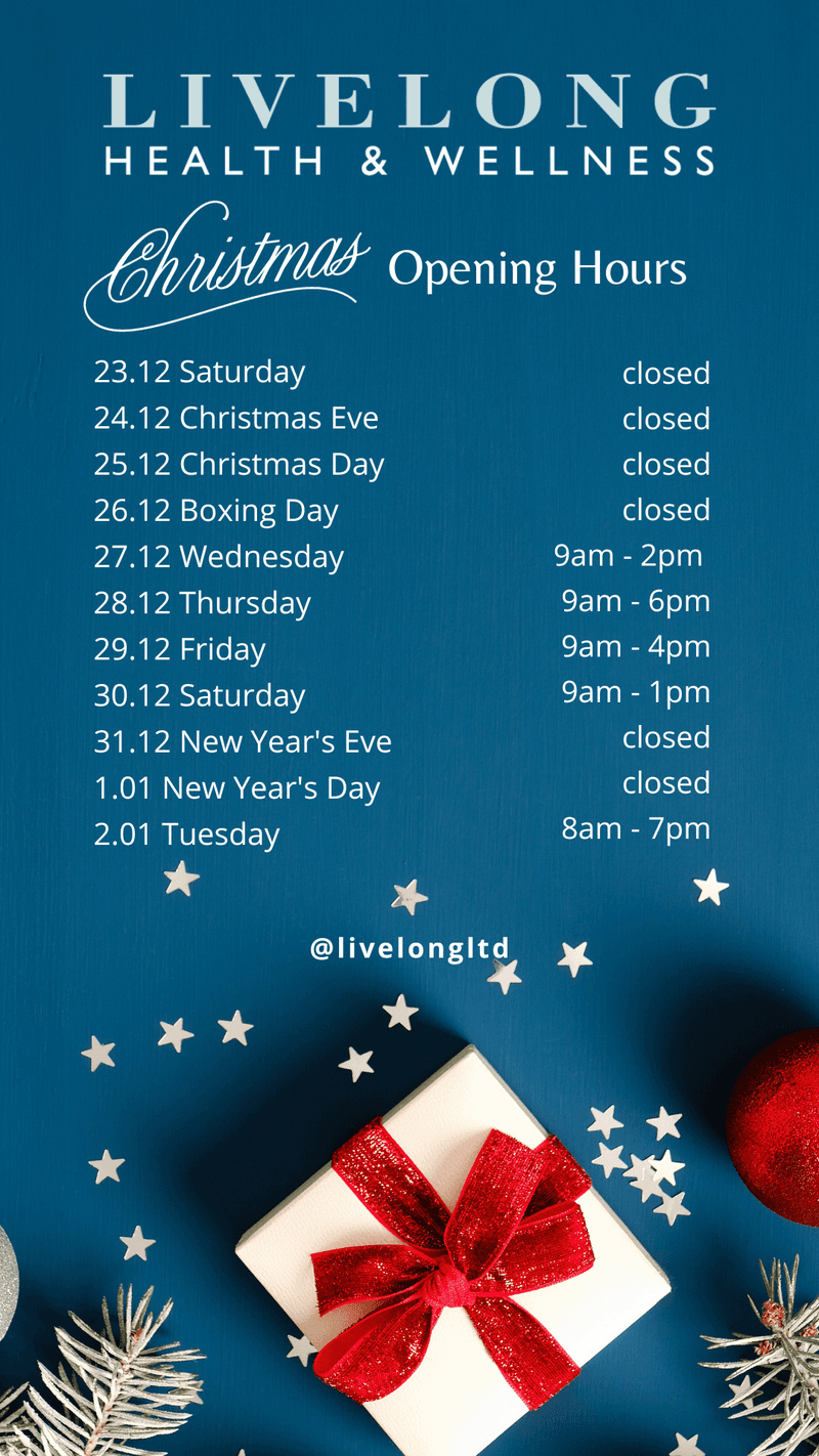 Livelong Christmas Opening Hours 2023