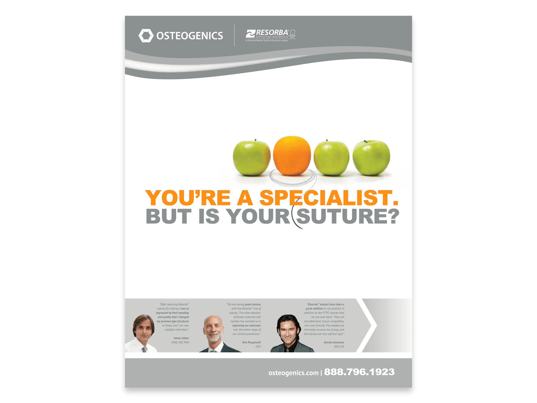 Dental Product Literature Catalogs & Brochures Osteogenics