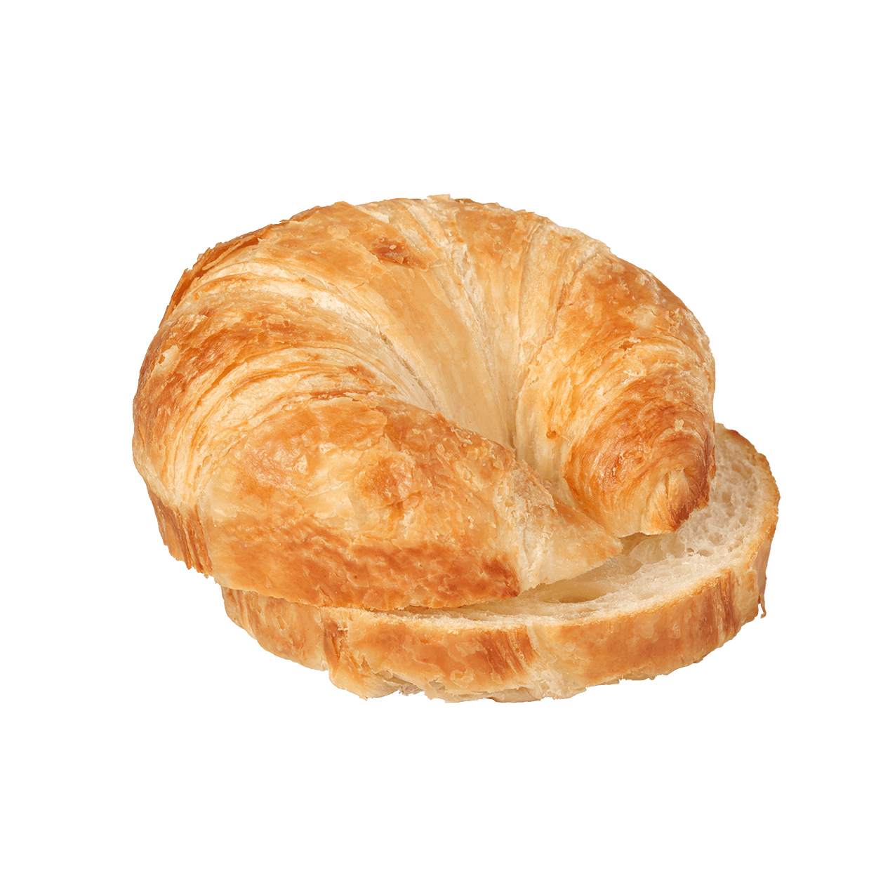 Croissant Courbe Cuit Tranche Angle