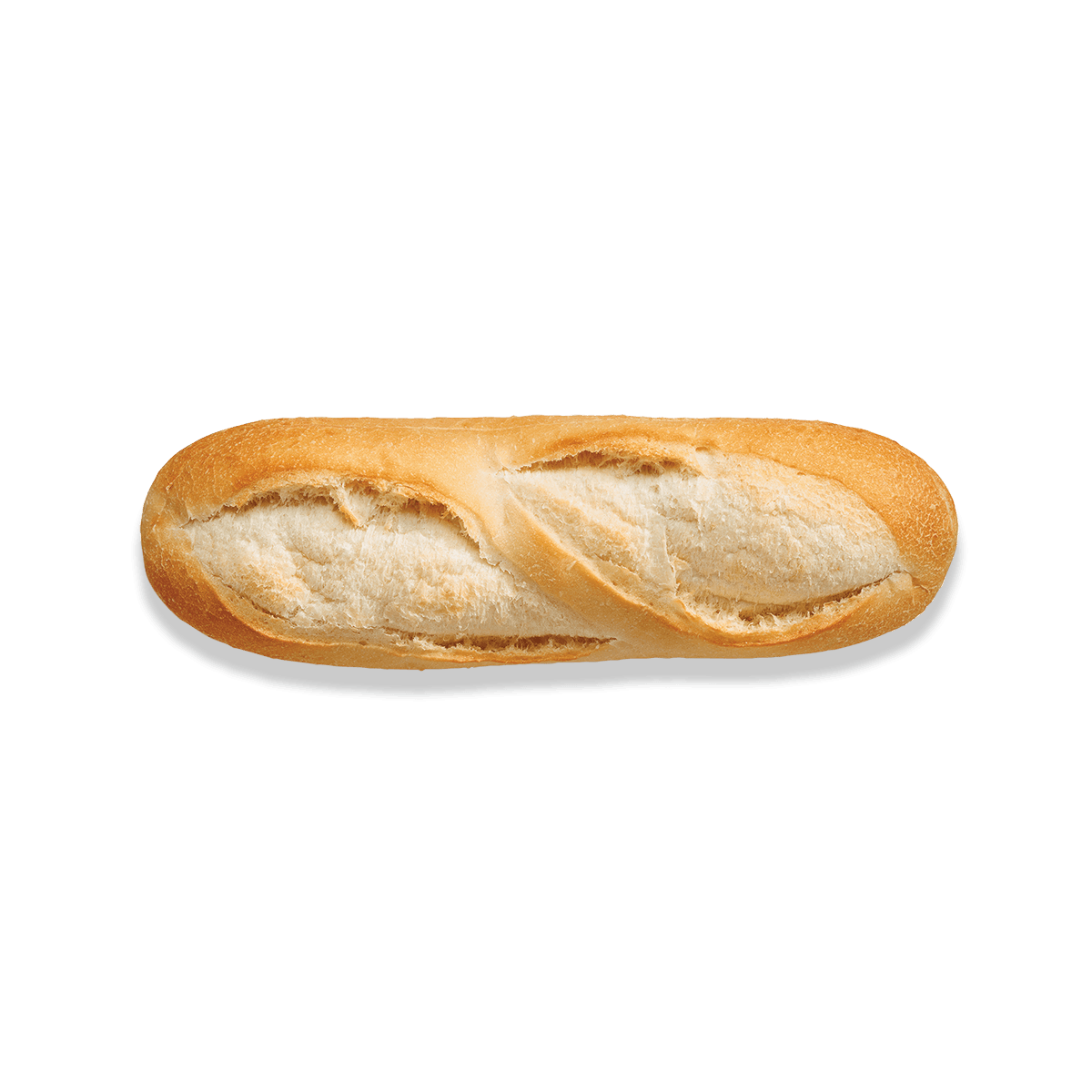 pain panini pré-coupé vue de haut